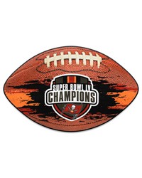 Tampa Bay Buccaneers  Football Rug  20.5in. x 32.5in. 2021 Super Bowl LV Champions Brown by   