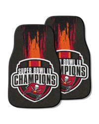 Tampa Bay Buccaneers Front Carpet Car Mat Set  2 Pieces 2021 Super Bowl LV Champions Pewter by   