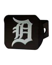Detroit Tigers Black Metal Hitch Cover with Metal Chrome 3D Emblem Black by   