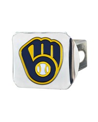 Milwaukee Brewers Hitch Cover  3D Color Emblem Chrome by   