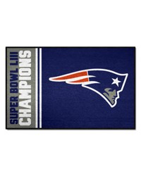New England Patriots Dynasty Starter Mat Accent Rug  19in. x 30in. 2019 Super Bowl LIII Champions  Navy by   