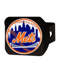 New York Mets Black Metal Hitch Cover  3D Color Emblem Black by   