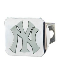 New York Yankees Chrome Metal Hitch Cover with Chrome Metal 3D Emblem Chrome by   