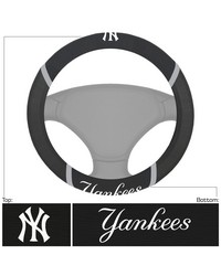 New York Yankees Embroidered Steering Wheel Cover Black by   