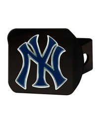 New York Yankees Black Metal Hitch Cover  3D Color Emblem Black by   