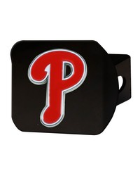 Philadelphia Phillies Black Metal Hitch Cover  3D Color Emblem Black by   