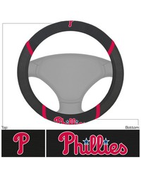 Philadelphia Phillies Embroidered Steering Wheel Cover Black by   