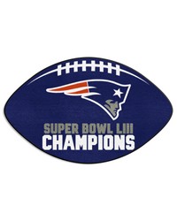 New England Patriots  Football Rug  20.5in. x 32.5in. 2019 Super Bowl LIII Champions  Navy by   