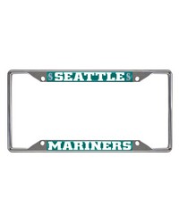 Seattle Mariners Chrome Metal License Plate Frame 6.25in x 12.25in Teal by   