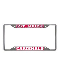 St. Louis Cardinals Chrome Metal License Plate Frame 6.25in x 12.25in Navy by   