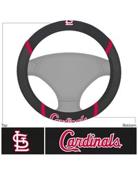 St. Louis Cardinals Embroidered Steering Wheel Cover Black by   