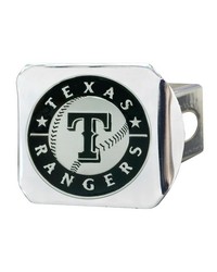 Texas Rangers Chrome Metal Hitch Cover with Chrome Metal 3D Emblem Chrome by   