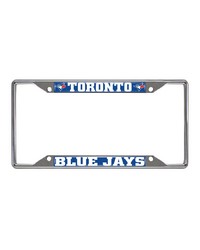 Toronto Blue Jays Chrome Metal License Plate Frame 6.25in x 12.25in Blue by   