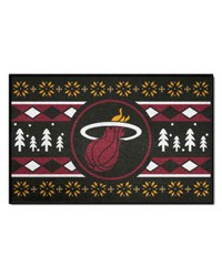 Miami Heat Holiday Sweater Starter Mat Accent Rug  19in. x 30in. Black by   