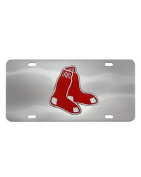 Boston Red Sox 3D Stainless Steel License Plate Stainless Steel by   