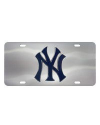 New York Yankees 3D Stainless Steel License Plate Stainless Steel by   