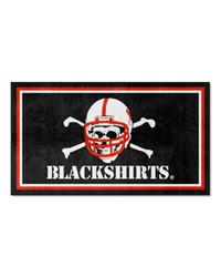 Nebraska Cornhuskers 3ft. x 5ft. Plush Area Rug Blackshirts Black by   