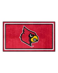 Louisville Cardinals 3ft. x 5ft. Plush Area Rug Red by   