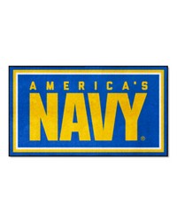 U.S. Navy 3ft. x 5ft. Plush Area Rug Blue by   