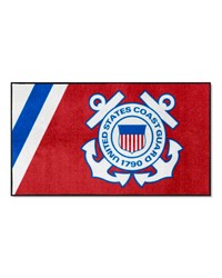 U.S. Coast Guard 3ft. x 5ft. Plush Area Rug Red by   