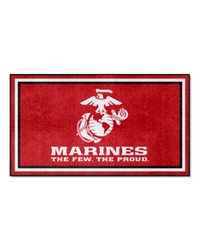 U.S. Marines 3ft. x 5ft. Plush Area Rug Red by   