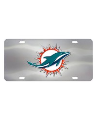 Miami Dolphins 3D Stainless Steel License Plate Chrome by   