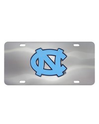 North Carolina Tar Heels 3D Stainless Steel License Plate Stainless Steel by   