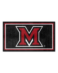 Miami OH Redhawks 3ft. x 5ft. Plush Area Rug Black by   