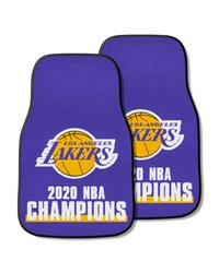 Los Angeles Lakers 2020 NBA Champions Front Carpet Car Mat Set  2 Pieces Purple by   