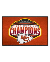 Kansas City Chiefs Dynasty Starter Mat Accent Rug  19in. x 30in. 2020 Super Bowl LIV Champions Red by   