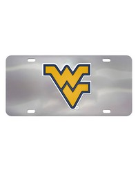 West Virginia Mountaineers 3D Stainless Steel License Plate Stainless Steel by   