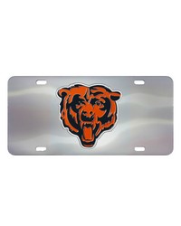 Chicago Bears 3D Stainless Steel License Plate Stainless Steel by   