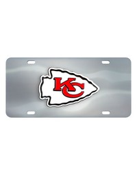 Kansas City Chiefs 3D Stainless Steel License Plate Stainless Steel by   