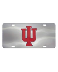 Indiana Hooisers 3D Stainless Steel License Plate Chrome by   