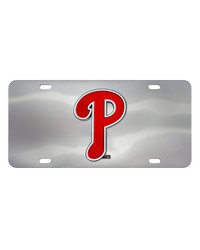Philadelphia Phillies 3D Stainless Steel License Plate Chrome by   