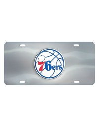 Philadelphia 76ers 3D Stainless Steel License Plate Stainless Steel by   