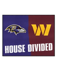 NFL House Divided  Ravens   Football Team House Divided Rug  34 in. x 42.5 in. Multi by   