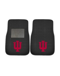 Indiana Hooisers Embroidered Car Mat Set  2 Pieces Black by   