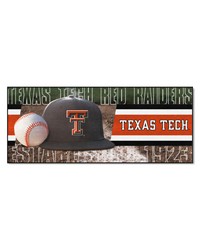 Texas Tech Red Raiders Baseball Runner Rug  30in. x 72in. White by   