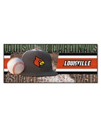 Louisville Cardinals Baseball Runner Rug  30in. x 72in. White by   