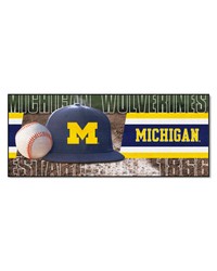 Michigan Wolverines Baseball Runner Rug  30in. x 72in. Brown by   