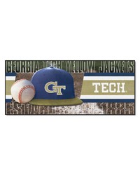 Georgia Tech Yellow Jackets Baseball Runner Rug  30in. x 72in. Gold by   