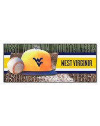 West Virginia Mountaineers Baseball Runner Rug  30in. x 72in. White by   