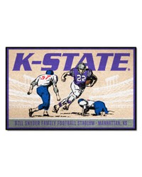 Kansas State Wildcats Starter Mat Accent Rug  19in. x 30in. Ticket Stub Starter Mat Tan by   