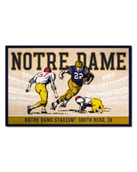 Notre Dame Fighting Irish Starter Mat Accent Rug  19in. x 30in. Ticket Stub Starter Mat Tan by   