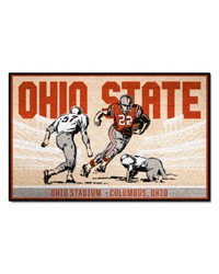 Ohio State Buckeyes Starter Mat Accent Rug  19in. x 30in. Ticket Stub Starter Mat Tan by   
