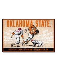 Oklahoma State Cowboys Starter Mat Accent Rug  19in. x 30in. Ticket Stub Starter Mat Tan by   