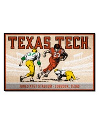 Texas Tech Red Raiders Starter Mat Accent Rug  19in. x 30in. Ticket Stub Starter Mat Tan by   