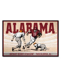 Alabama Crimson Tide Starter Mat Accent Rug  19in. x 30in. Ticket Stub Starter Mat Tan by   