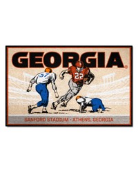 Georgia Bulldogs Starter Mat Accent Rug  19in. x 30in. Ticket Stub Starter Mat Tan by   